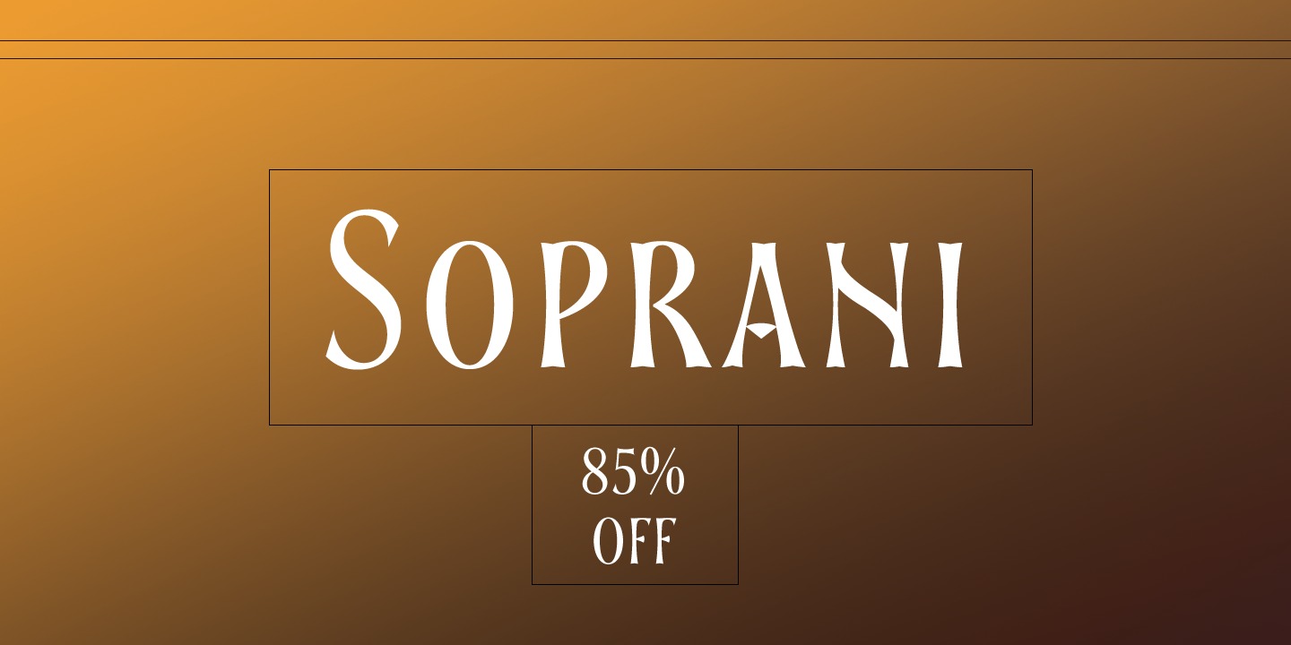 Soprani Extended Black Italic Font preview